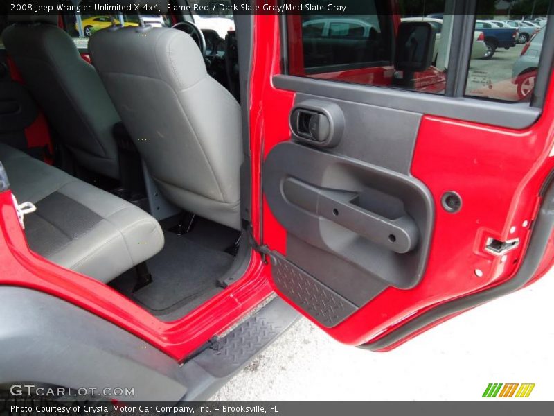 Flame Red / Dark Slate Gray/Med Slate Gray 2008 Jeep Wrangler Unlimited X 4x4