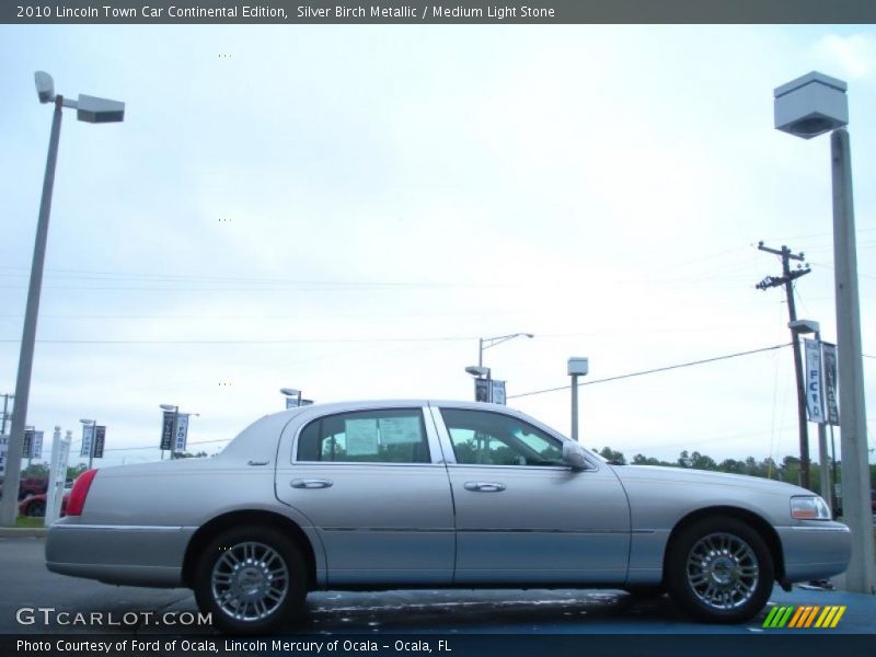 Silver Birch Metallic / Medium Light Stone 2010 Lincoln Town Car Continental Edition