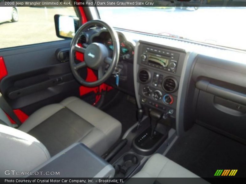 Flame Red / Dark Slate Gray/Med Slate Gray 2008 Jeep Wrangler Unlimited X 4x4
