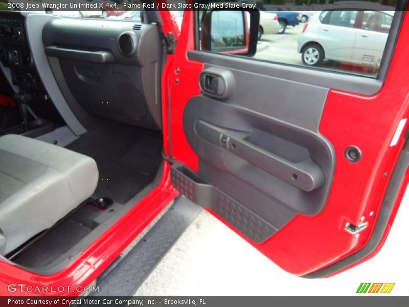 Flame Red / Dark Slate Gray/Med Slate Gray 2008 Jeep Wrangler Unlimited X 4x4