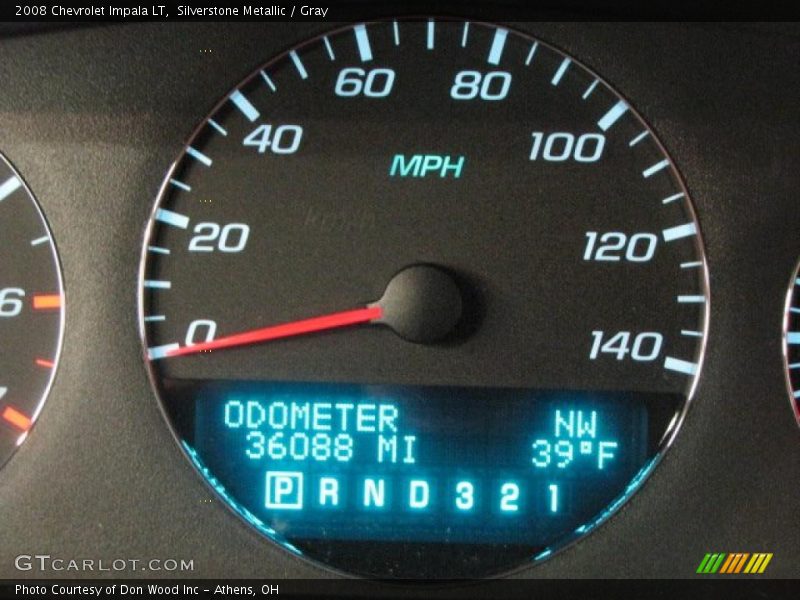 Silverstone Metallic / Gray 2008 Chevrolet Impala LT