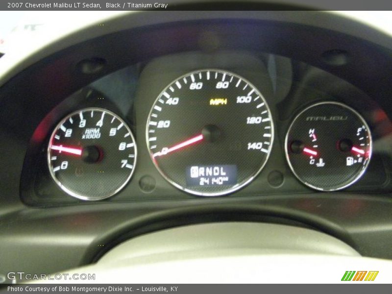 Black / Titanium Gray 2007 Chevrolet Malibu LT Sedan
