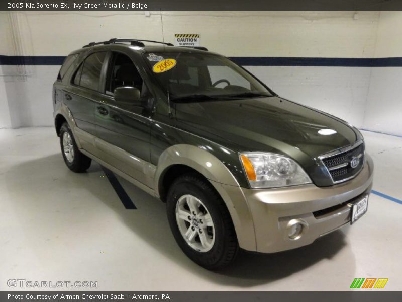 Ivy Green Metallic / Beige 2005 Kia Sorento EX