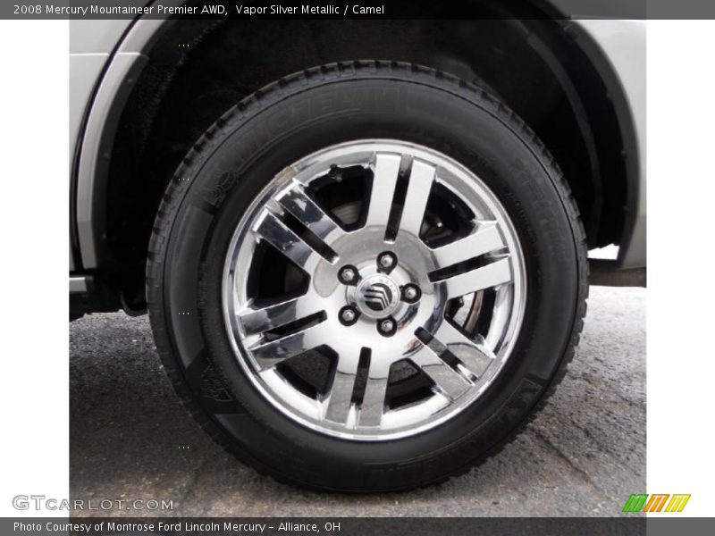 Vapor Silver Metallic / Camel 2008 Mercury Mountaineer Premier AWD