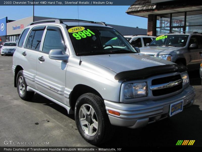 Silverleaf Metallic / Medium Gray 2003 Chevrolet Tracker 4WD Hard Top