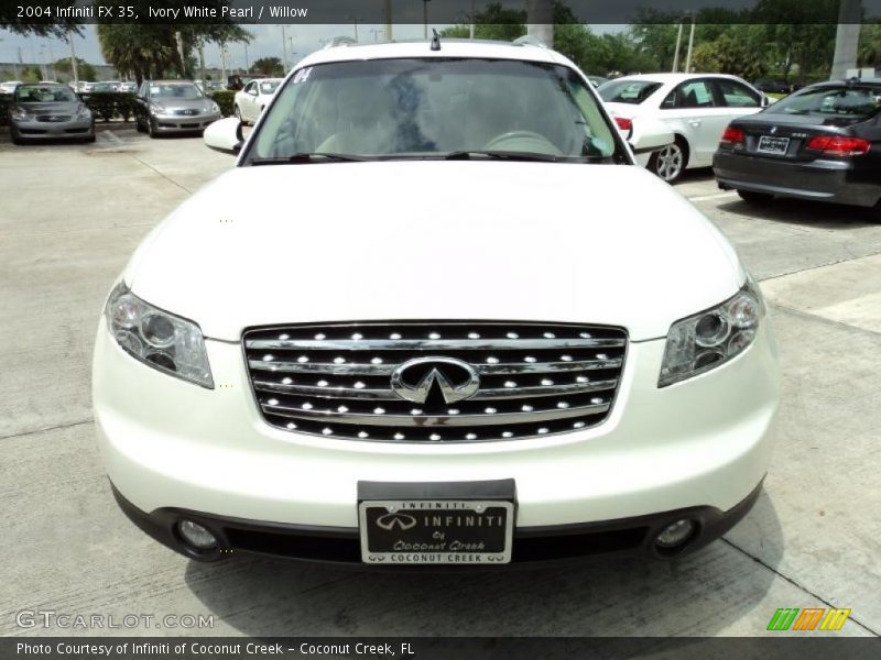 Ivory White Pearl / Willow 2004 Infiniti FX 35