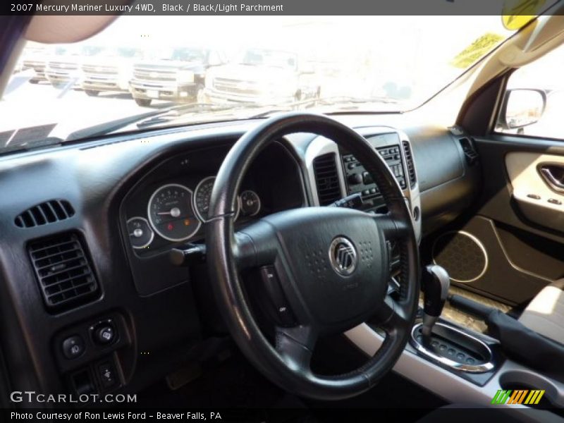 Black / Black/Light Parchment 2007 Mercury Mariner Luxury 4WD