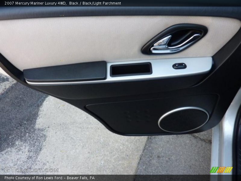 Black / Black/Light Parchment 2007 Mercury Mariner Luxury 4WD