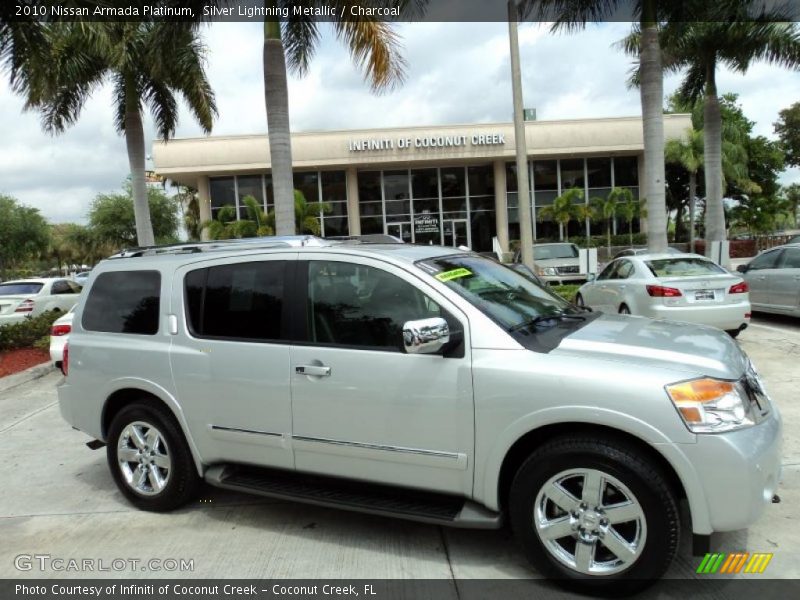 Silver Lightning Metallic / Charcoal 2010 Nissan Armada Platinum