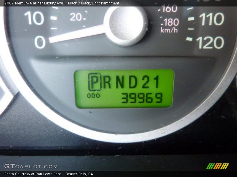 Black / Black/Light Parchment 2007 Mercury Mariner Luxury 4WD