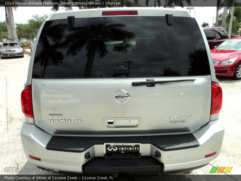 Silver Lightning Metallic / Charcoal 2010 Nissan Armada Platinum