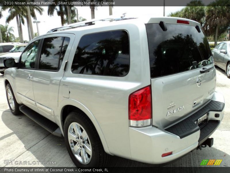 Silver Lightning Metallic / Charcoal 2010 Nissan Armada Platinum