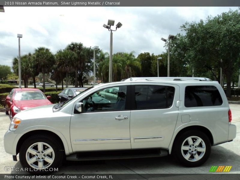 Silver Lightning Metallic / Charcoal 2010 Nissan Armada Platinum