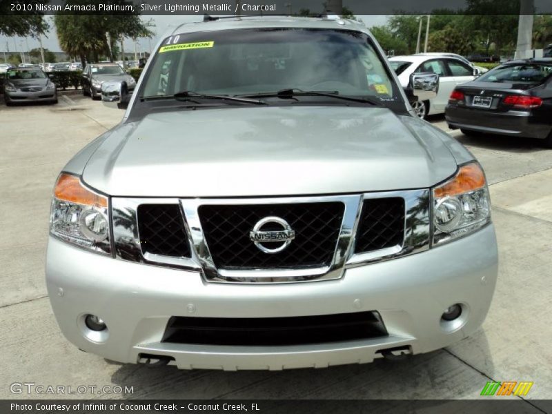 Silver Lightning Metallic / Charcoal 2010 Nissan Armada Platinum