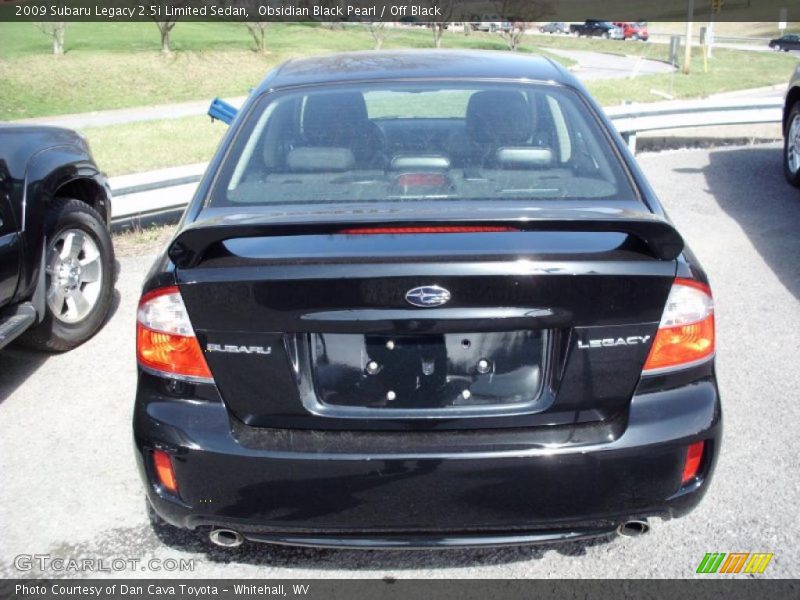Obsidian Black Pearl / Off Black 2009 Subaru Legacy 2.5i Limited Sedan