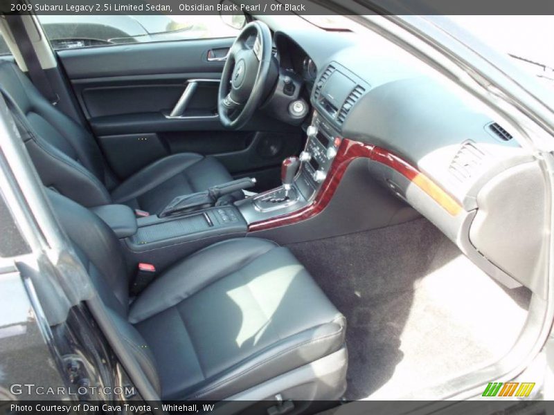 Obsidian Black Pearl / Off Black 2009 Subaru Legacy 2.5i Limited Sedan