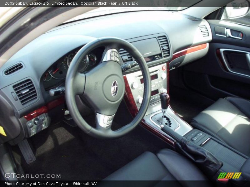 Obsidian Black Pearl / Off Black 2009 Subaru Legacy 2.5i Limited Sedan