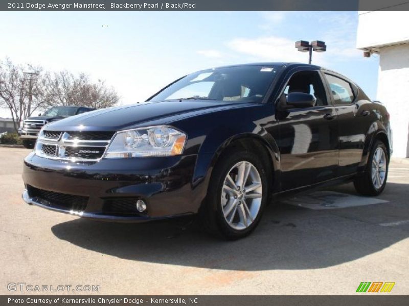 Blackberry Pearl / Black/Red 2011 Dodge Avenger Mainstreet