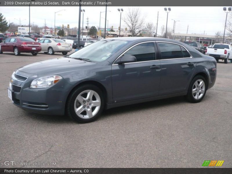 Dark Gray Metallic / Titanium 2009 Chevrolet Malibu LS Sedan