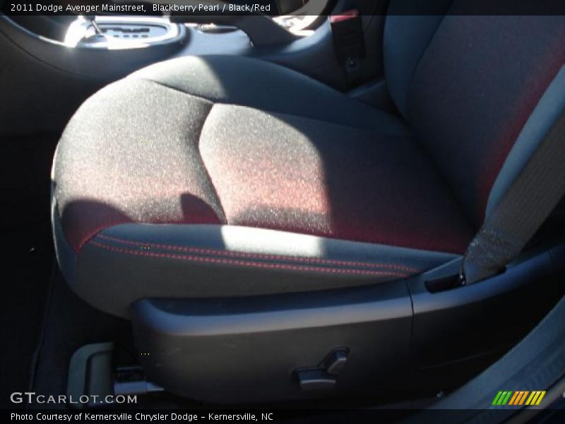 Blackberry Pearl / Black/Red 2011 Dodge Avenger Mainstreet