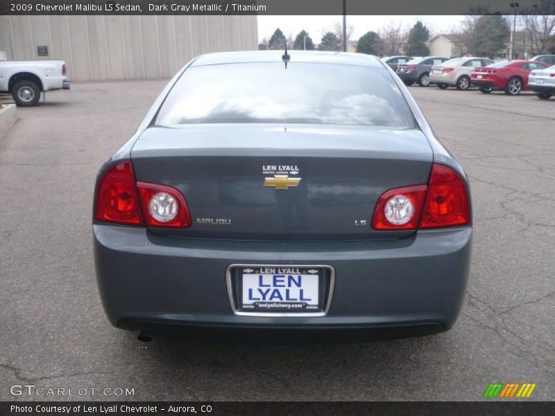 Dark Gray Metallic / Titanium 2009 Chevrolet Malibu LS Sedan