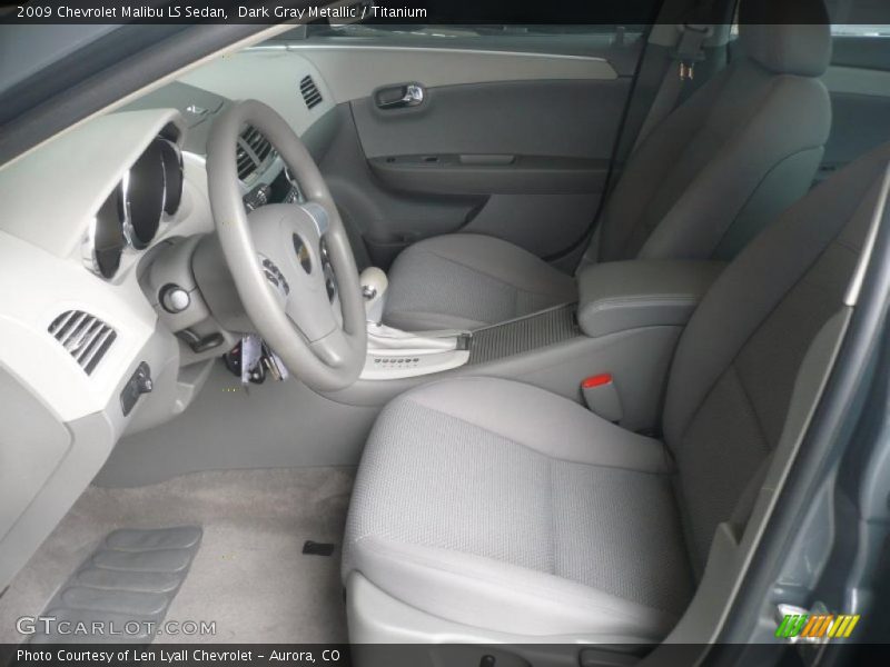 Dark Gray Metallic / Titanium 2009 Chevrolet Malibu LS Sedan
