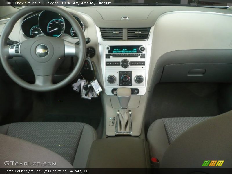 Dark Gray Metallic / Titanium 2009 Chevrolet Malibu LS Sedan
