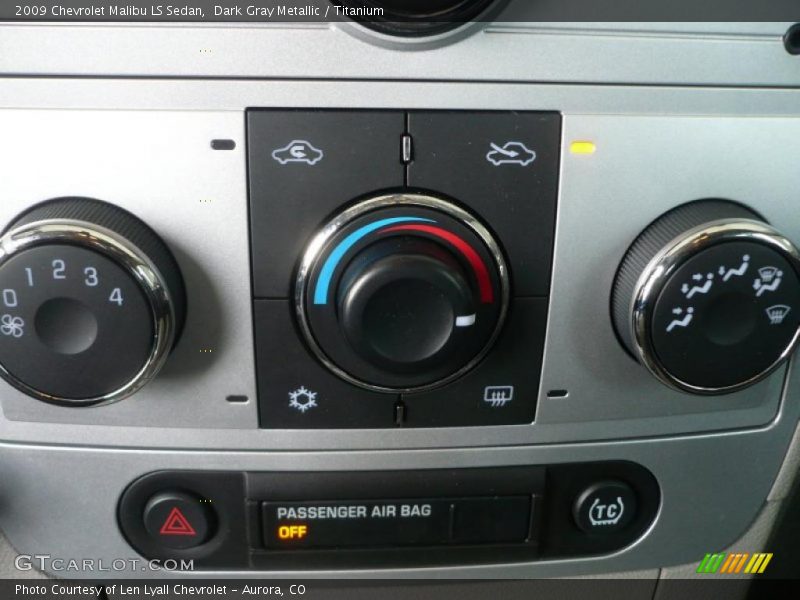 Dark Gray Metallic / Titanium 2009 Chevrolet Malibu LS Sedan