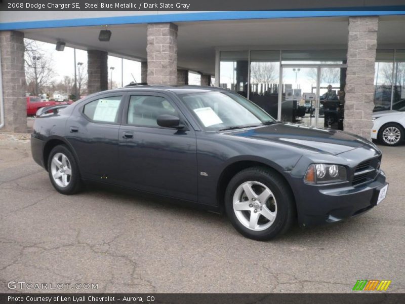 Steel Blue Metallic / Dark Slate Gray 2008 Dodge Charger SE