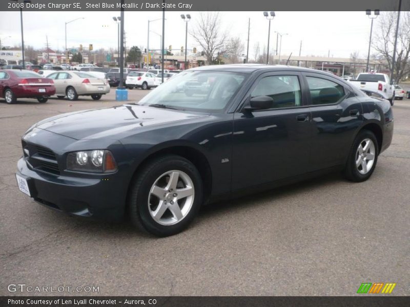 Steel Blue Metallic / Dark Slate Gray 2008 Dodge Charger SE