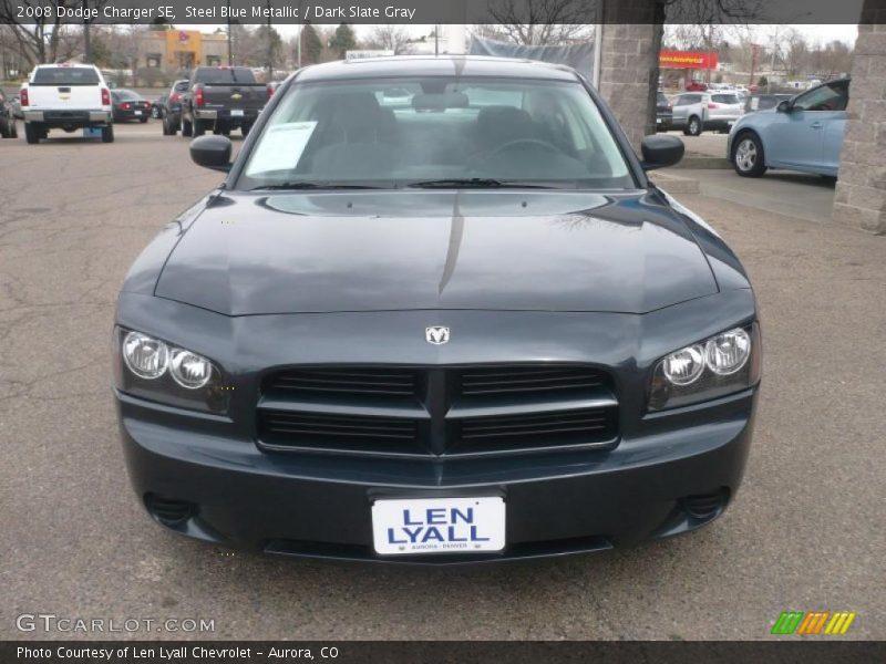 Steel Blue Metallic / Dark Slate Gray 2008 Dodge Charger SE