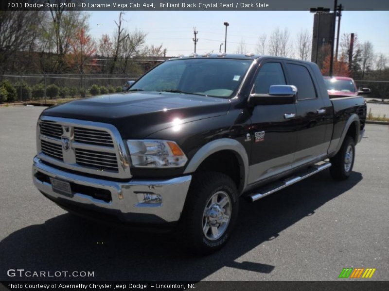 Brilliant Black Crystal Pearl / Dark Slate 2011 Dodge Ram 2500 HD Laramie Mega Cab 4x4
