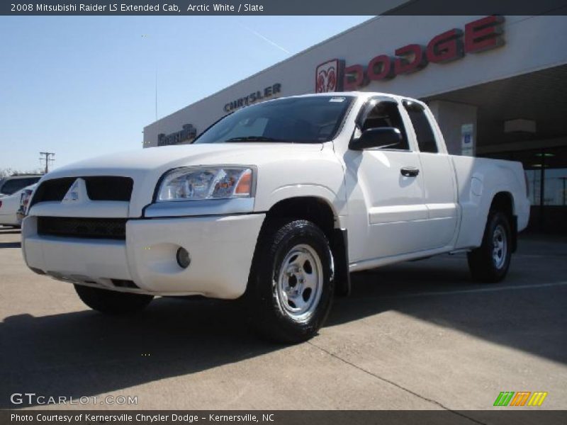 Arctic White / Slate 2008 Mitsubishi Raider LS Extended Cab
