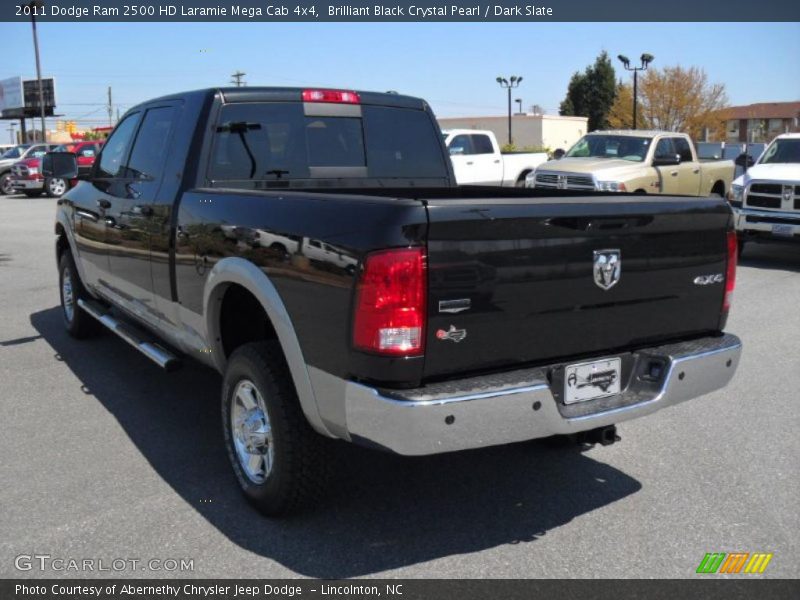 Brilliant Black Crystal Pearl / Dark Slate 2011 Dodge Ram 2500 HD Laramie Mega Cab 4x4
