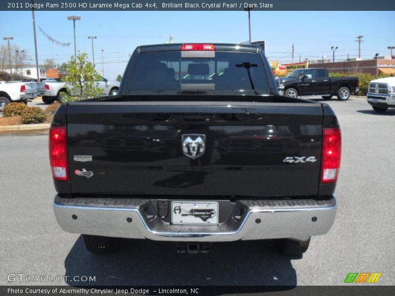 Brilliant Black Crystal Pearl / Dark Slate 2011 Dodge Ram 2500 HD Laramie Mega Cab 4x4
