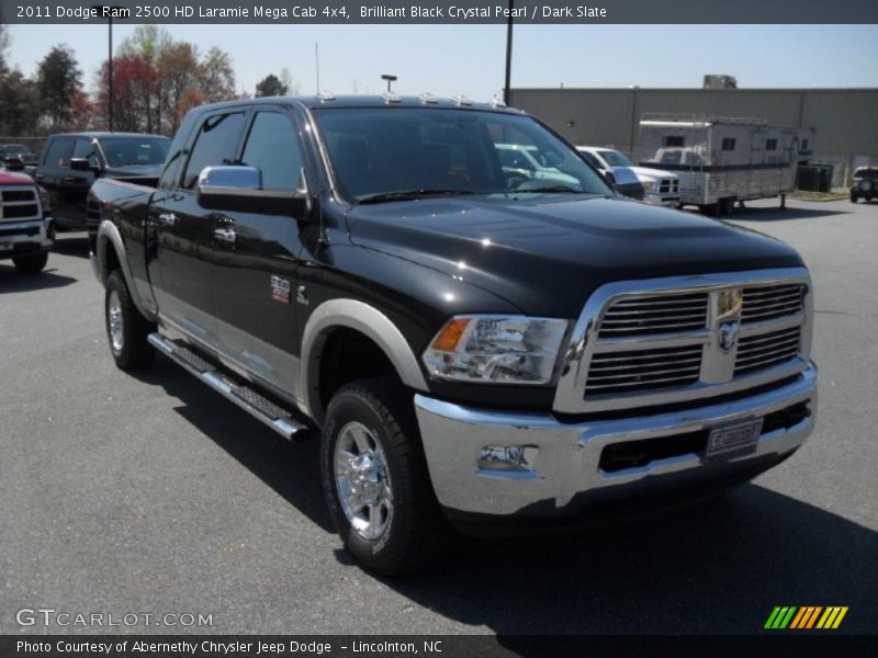 Brilliant Black Crystal Pearl / Dark Slate 2011 Dodge Ram 2500 HD Laramie Mega Cab 4x4