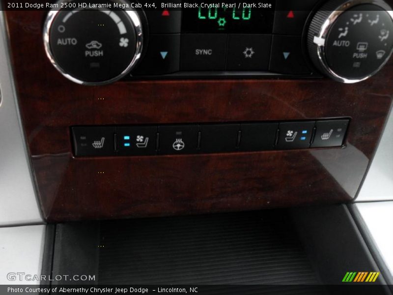Brilliant Black Crystal Pearl / Dark Slate 2011 Dodge Ram 2500 HD Laramie Mega Cab 4x4