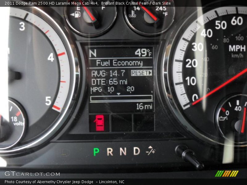 Brilliant Black Crystal Pearl / Dark Slate 2011 Dodge Ram 2500 HD Laramie Mega Cab 4x4