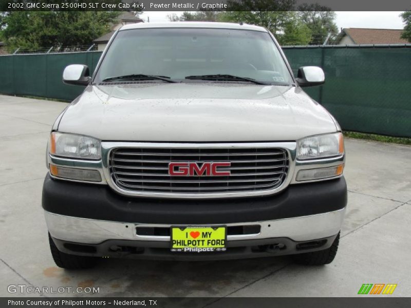 Pewter Metallic / Graphite 2002 GMC Sierra 2500HD SLT Crew Cab 4x4