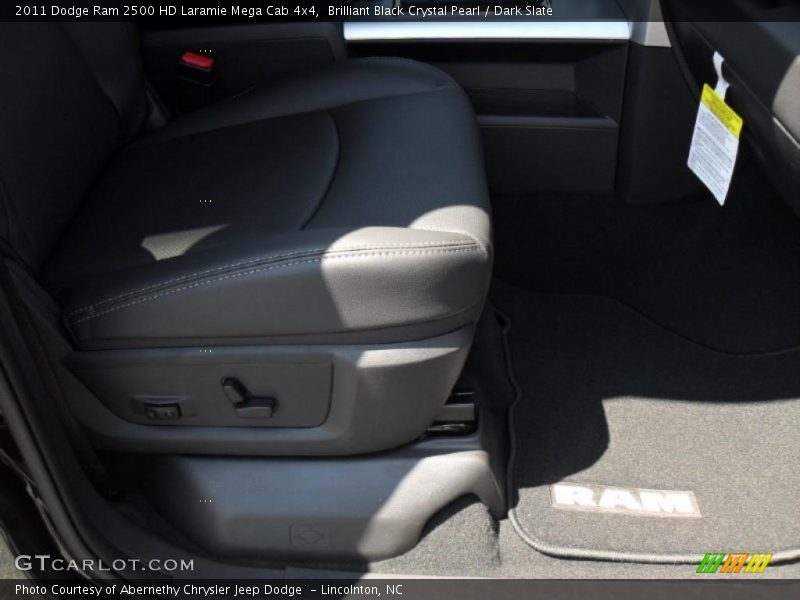 Brilliant Black Crystal Pearl / Dark Slate 2011 Dodge Ram 2500 HD Laramie Mega Cab 4x4