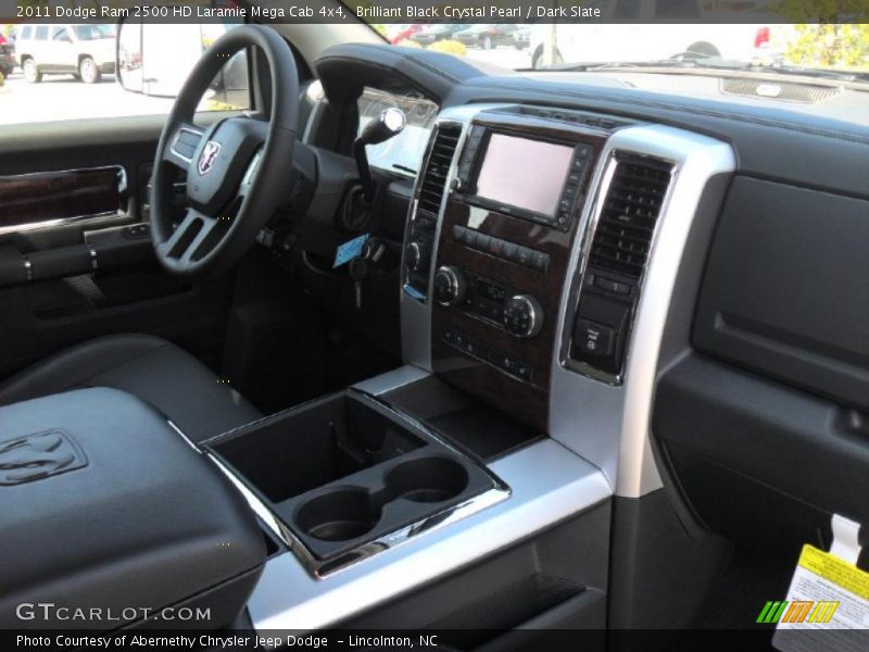 Brilliant Black Crystal Pearl / Dark Slate 2011 Dodge Ram 2500 HD Laramie Mega Cab 4x4
