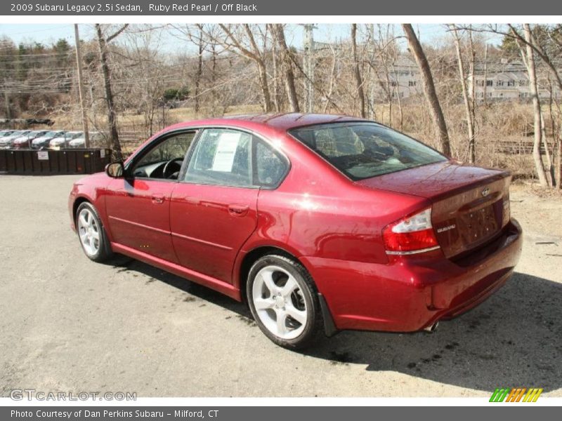 Ruby Red Pearl / Off Black 2009 Subaru Legacy 2.5i Sedan