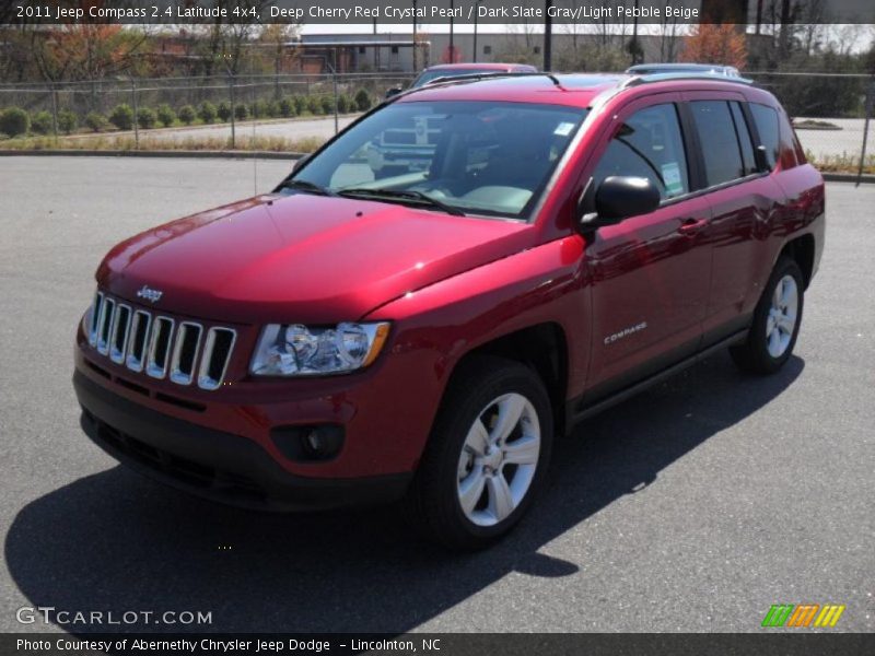 Deep Cherry Red Crystal Pearl / Dark Slate Gray/Light Pebble Beige 2011 Jeep Compass 2.4 Latitude 4x4