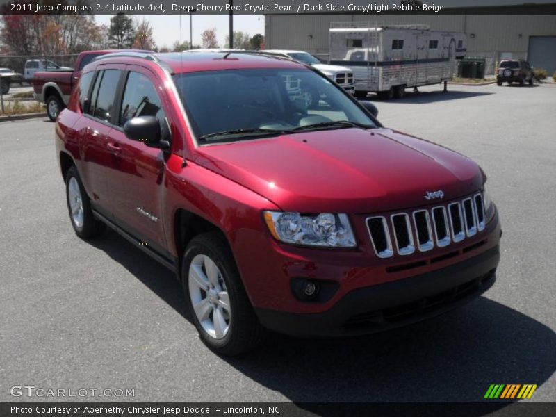 Deep Cherry Red Crystal Pearl / Dark Slate Gray/Light Pebble Beige 2011 Jeep Compass 2.4 Latitude 4x4