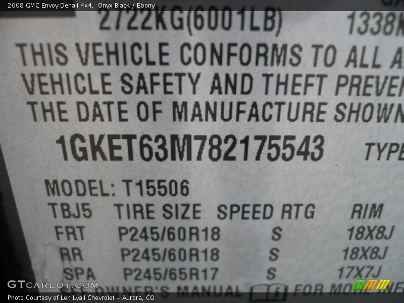 Onyx Black / Ebony 2008 GMC Envoy Denali 4x4
