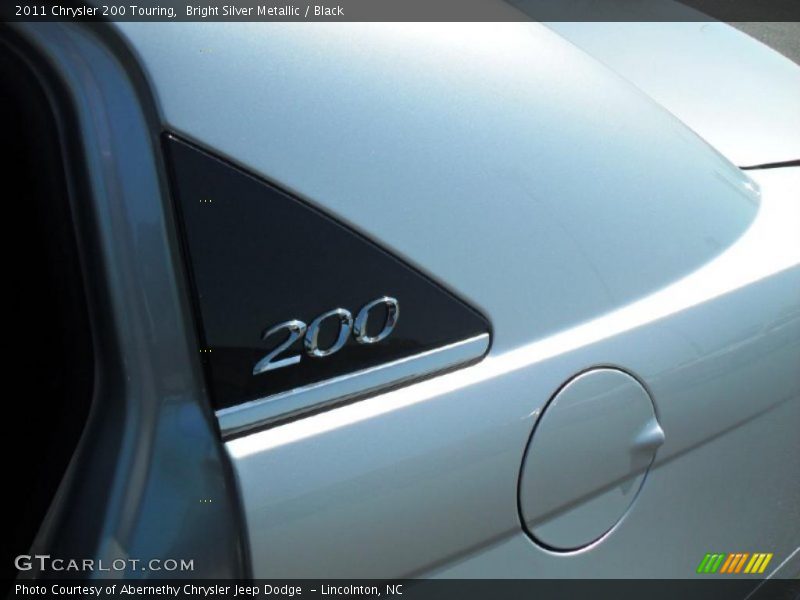 Bright Silver Metallic / Black 2011 Chrysler 200 Touring