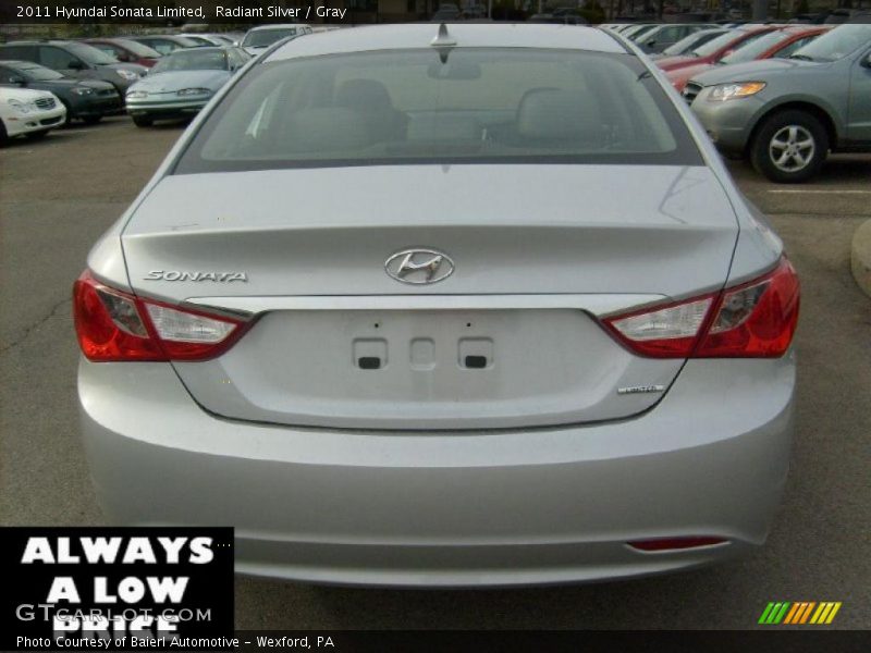 Radiant Silver / Gray 2011 Hyundai Sonata Limited