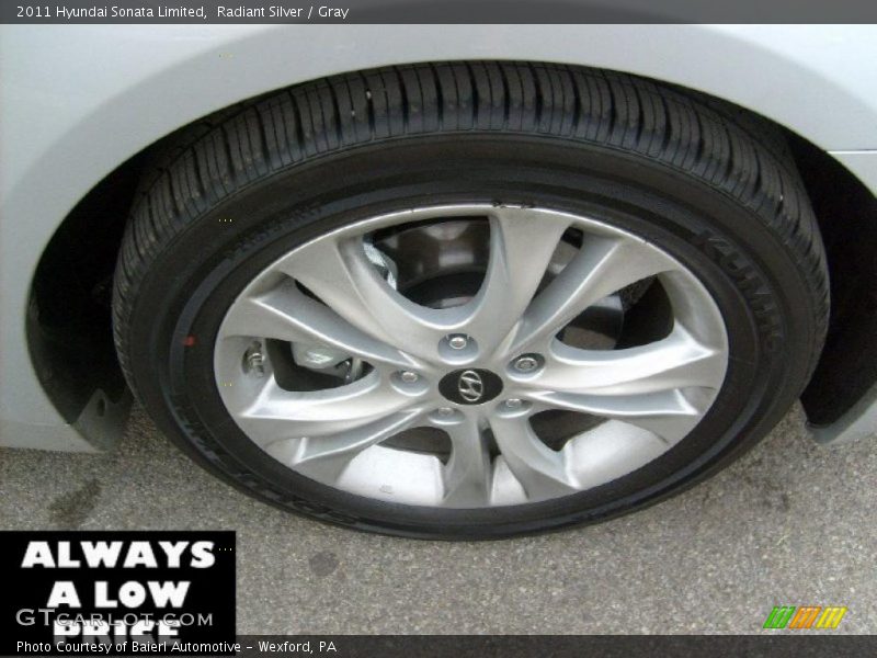Radiant Silver / Gray 2011 Hyundai Sonata Limited