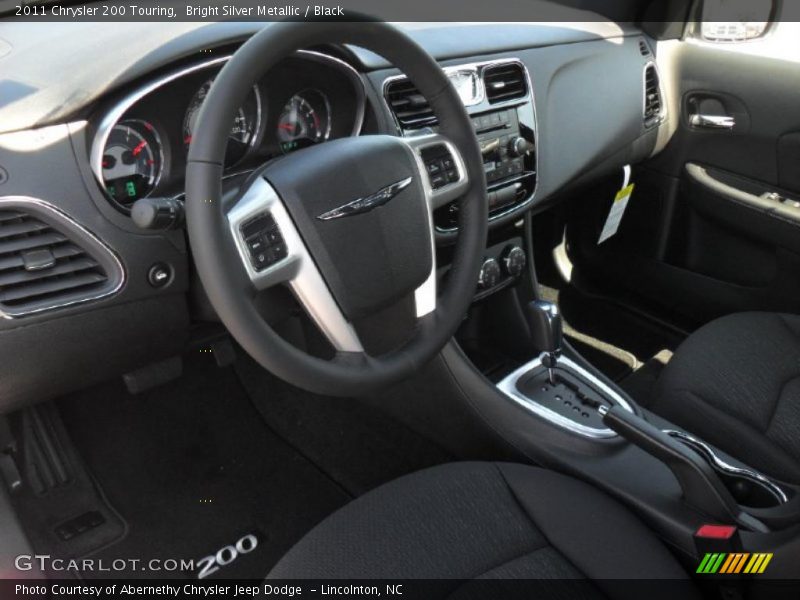 Bright Silver Metallic / Black 2011 Chrysler 200 Touring