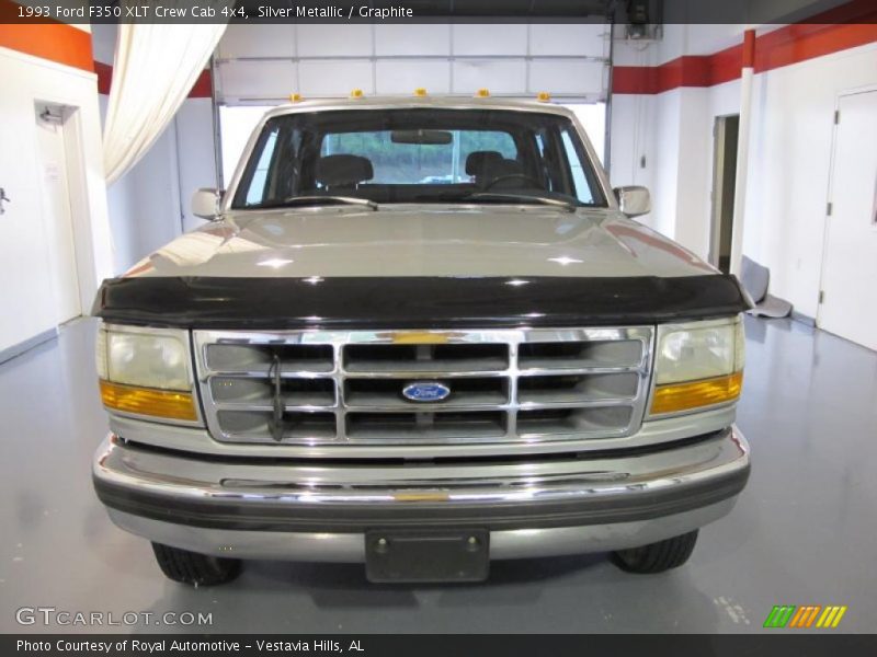 Silver Metallic / Graphite 1993 Ford F350 XLT Crew Cab 4x4